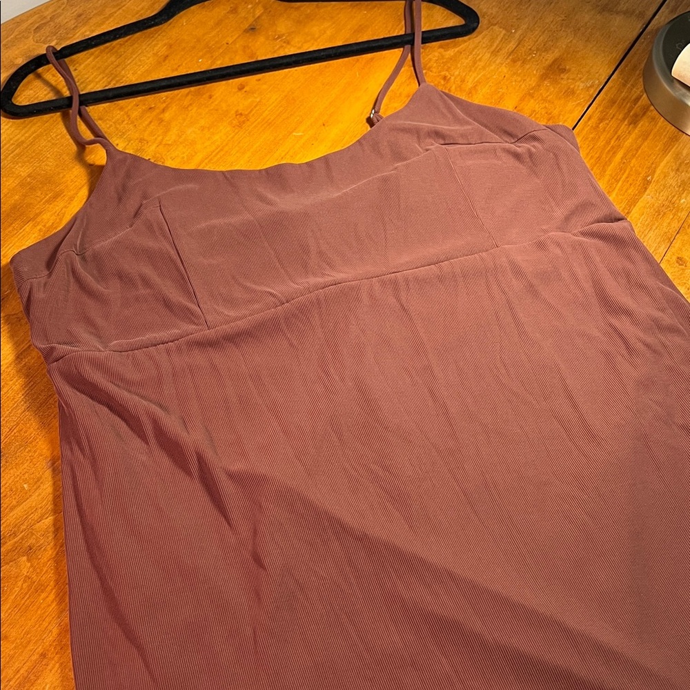 Brown Wild Fable Spaghetti Strap Lined Dress